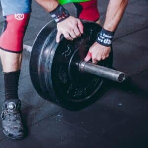 Photo Weightlifting barbell