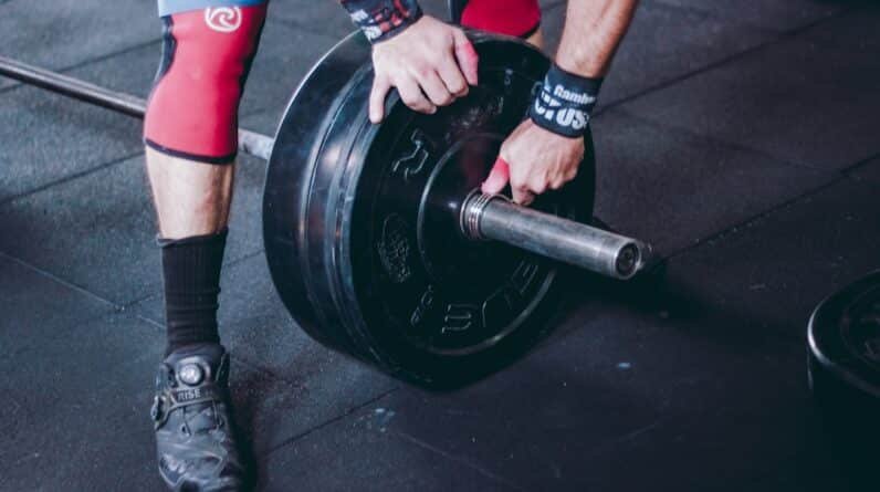 Photo Weightlifting barbell